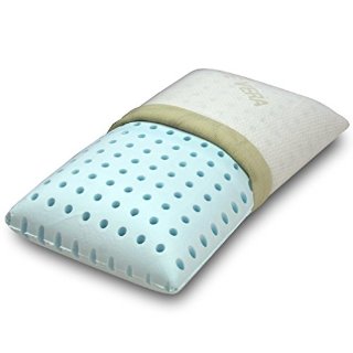 Cuscino piccolo da Viaggio 100% Memory foam a Saponetta per cervicale Tessuto aloe