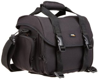 AmazonBasics - Borsa a tracolla grande per fotocamera e  accessori, colore interno: Grigio