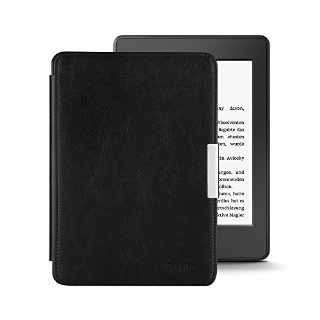EasyAcc® custodia in pelle per Kindle Paperwhite Cover Case - Kindle Paperwhite Accessori Custodia Protettiva (nero)