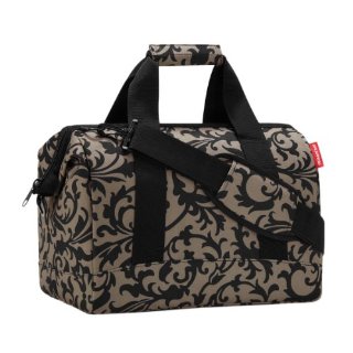 Reisenthel Allrounder M, Borsa da Viaggio, da Passeggio, da Sport, baroque taupe / fantasia marrone chiaro-nero, MS7027