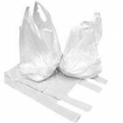 Normansoffice.co.uk - Sacchetti per la spesa, in plastica, resistenti, 25 x 38 x 46 cm, 100 pz, colore: bianco