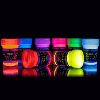 Recensioni dei clienti per Notti al neon 8 x UV luce nera in tessuto vernice tessile vernici Neon | tripparia.it