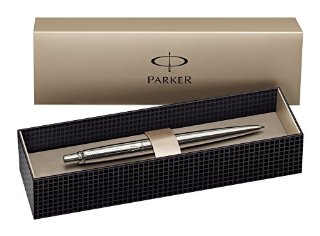 Parker - Penna a sfera in acciaio inox cromato, con confezione regalo