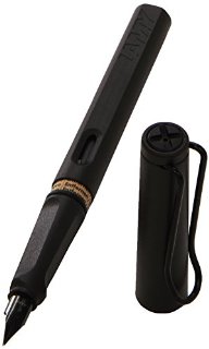 LAMY DB03886 - Penna stilografica con pennino fine, modello Safari, colore: nero
