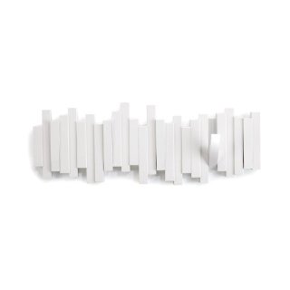 Umbra - Ganci da parete ribaltabili, colore: Bianco