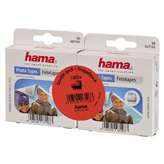 Hama 007103 - Nastro adesivo per foto, Trasparente, 2 Pezzi