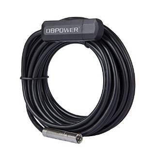 DBpower HD 2 milioni di pixel COMS telecamera USB endoscopio digitale endoscopio testa fotocamera 8,5 millimetri con 6 LED bianco regolabile dell'endoscopio macchina fotografica di controllo del periscopio del tubo, cavo 7/5/2 metri, nero (8,5 millimetri 7M argento)