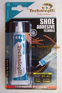 Technicqll - Colla adesiva forte per scarpe, pelle, gomma, nylon, similpelle e tessuti, tubetto da 20 ml