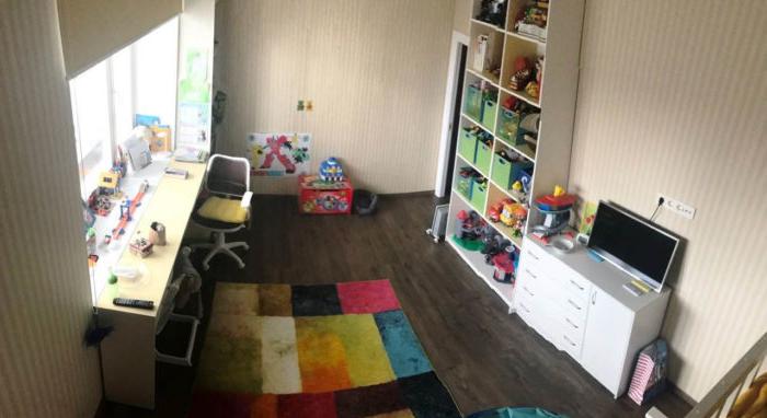 Panorama del layout della stanza dei bambini