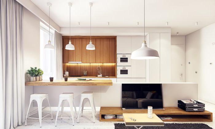 Cucina moderna in legno bianco