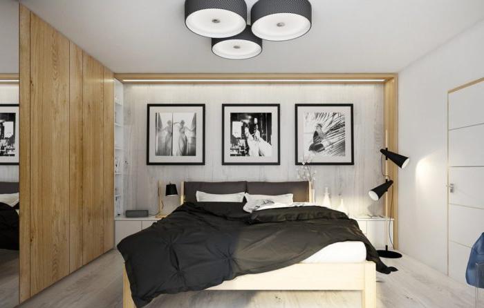 Camera da letto alla moda minimalista
