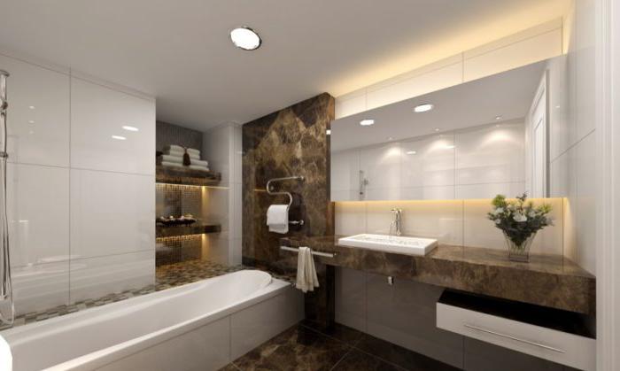 Piastrella in marmo marrone con design bagno combinato