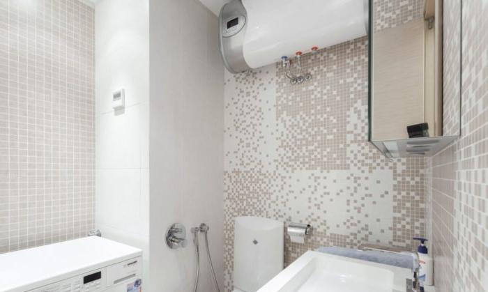 Mosaico in bagno 4 mq. Con lavatrice