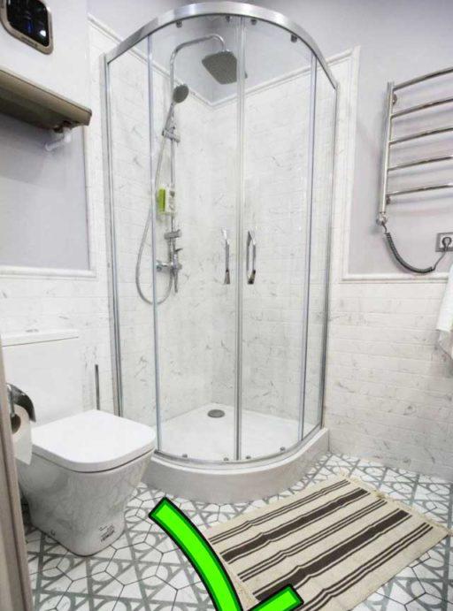 # progettazione di un angolo doccia in un bagno