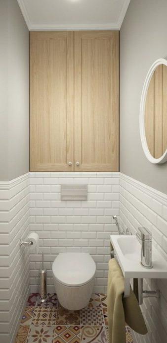 Design per WC di piccole dimensioni in stile scandinavo