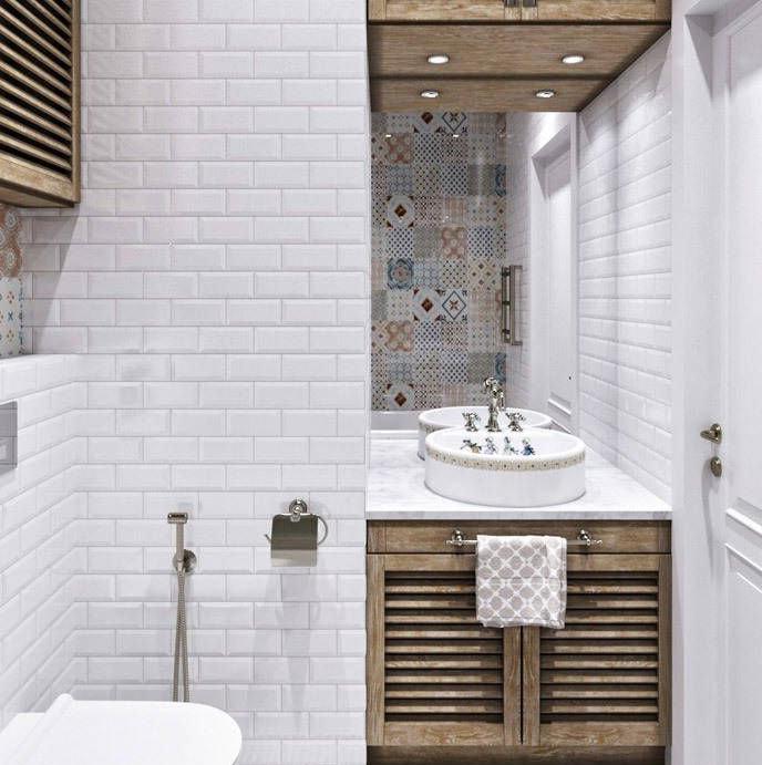 La combinazione di provenza e minimalismo nel bagno