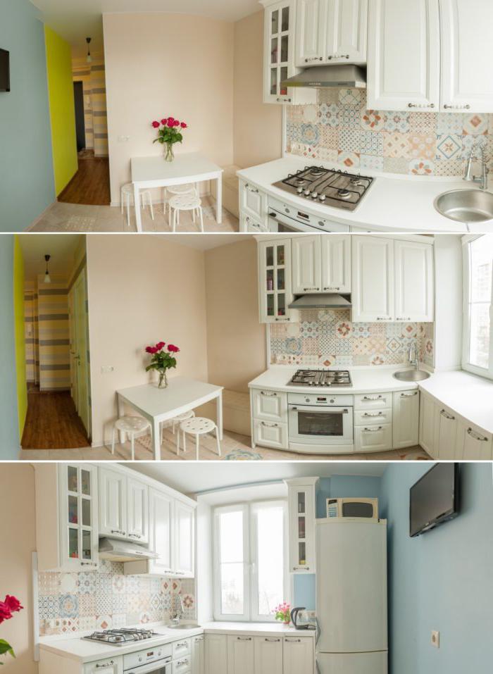 Progettazione di una piccola cucina ad angolo in stile provenzale