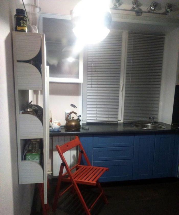 cucina 6 metri quadrati blu