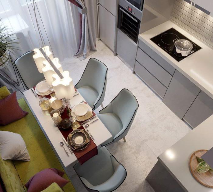 cucina design 9 mq con un frigorifero