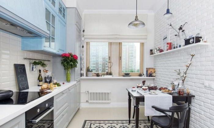 cucina design 10 metri in stile scandinavo